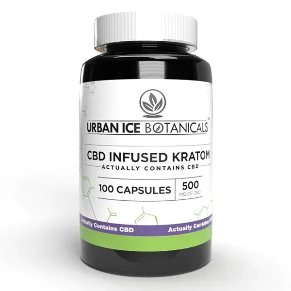 100 Ct Cbd Infused Capsules Kratom Urban Ice