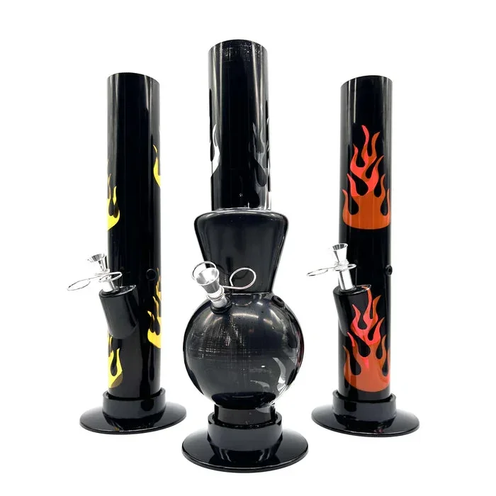 12″ Black Acrylic Water Pipe Bong