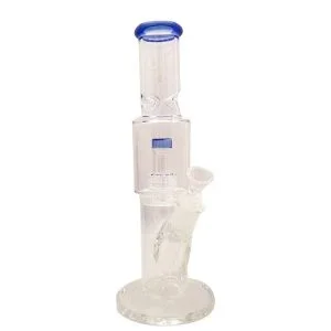 12″ Straight Tube Glass Bong Tire Percolator with Inline Ash Catcher