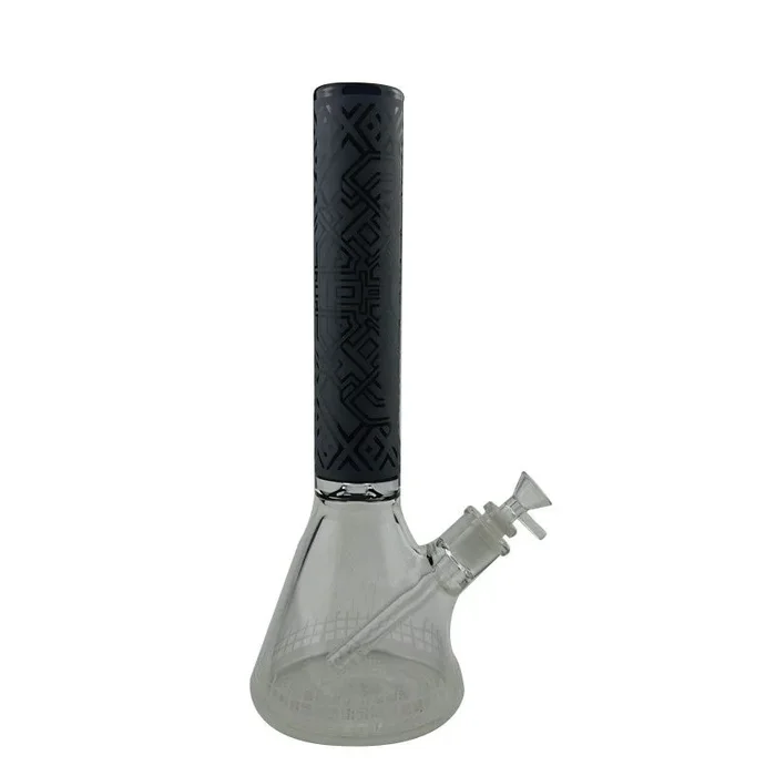 14″ 7mm Deep Sand Blasting Beaker w/ Colour Top