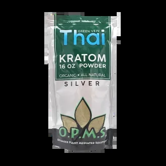 16oz OPMS Silver Green Vein Thai Kratom Extract Powder