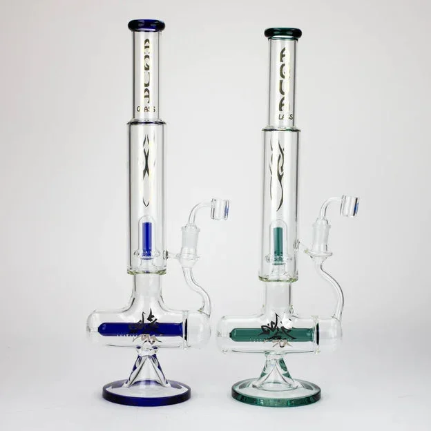 21″ AQUA Glass 2-in-1 Inline diffuser glass water bong