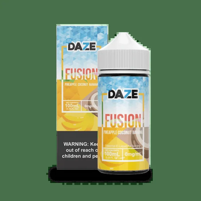 7 DAZE FUSION – PINEAPPLE COCONUT BANANA ICED – 100ML