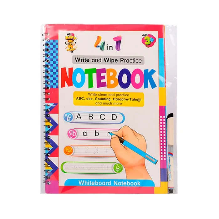 9101 MR.ART MAGIC 4IN1 WHITE BOARD NOTE BOOK