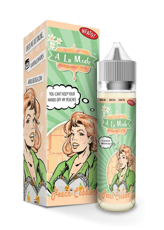 A La Mode Peach Cobbler Max VG E-Liquid Max VG E-Liquid 50ml Short fill