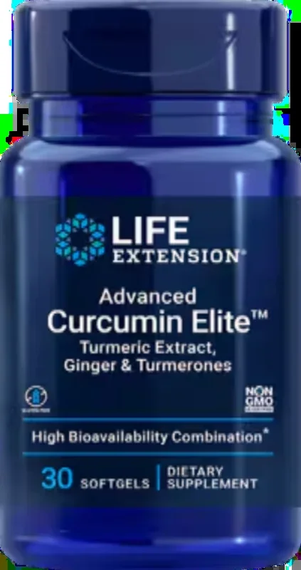 Advanced Curcumin Elite Turmeric Extract, Ginger & Turmerones 30 Softgels