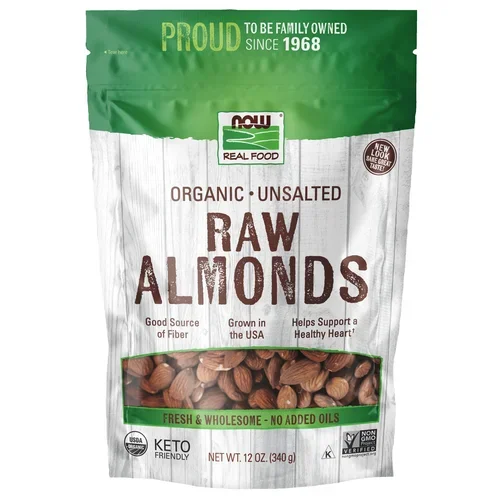 Almonds Organic Raw & Unsalted 12 oz