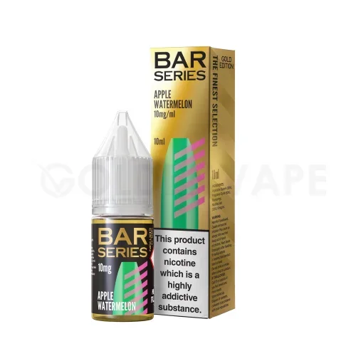 Apple Watermelon 10ml Nic Salt E-Liquid By Bar Series Gold Edition