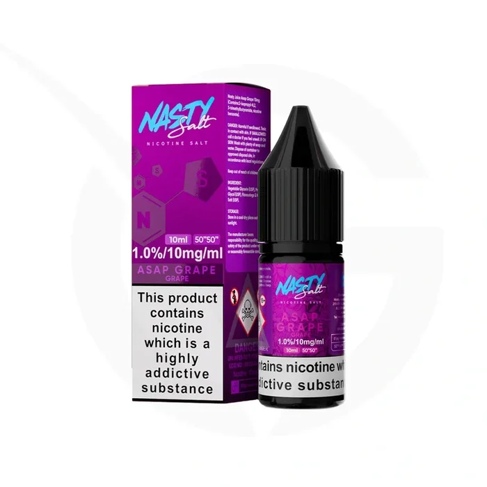 ASAP Grape 10ml Nic Salt E-Liquid By Nasty Juice Intense