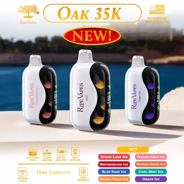 Assembled in USA | Ripe Vapes OAK 35K Disposable Device – 35,000 Puffs