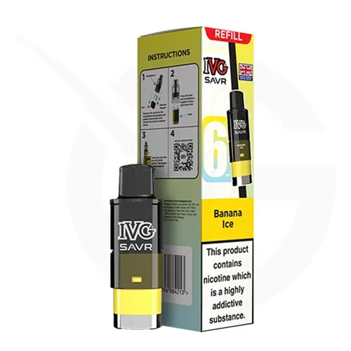 Banana Ice Prefilled Pods By IVG SAVR + Refill Containers