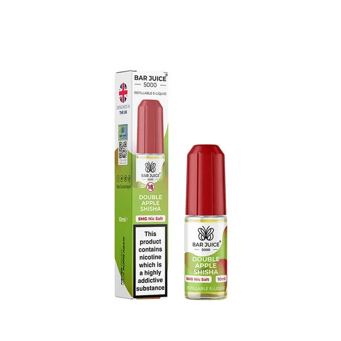 Bar Juice 5000 Double Apple Shisha 10ml Nic Salt E-Liquid