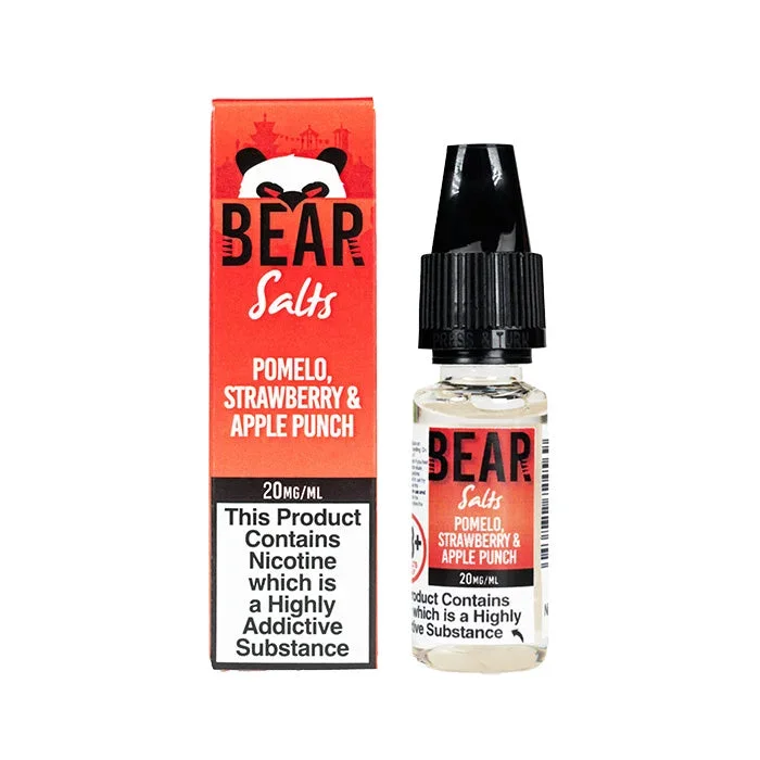 Bear Salts Pomelo, Strawberry & Apple Punch 10ml Nic Salt E-Liquid