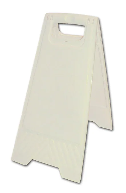 Bepsoke Message white double sided floor standing sign.