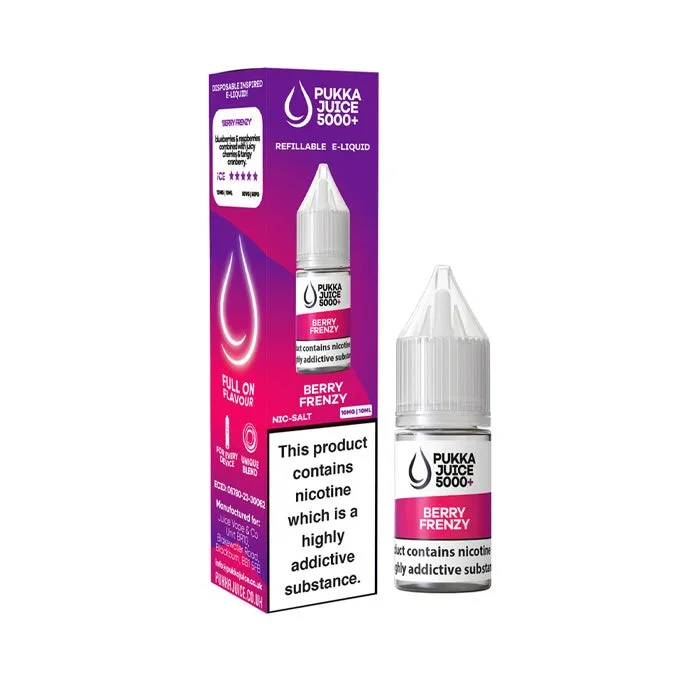 Berry Frenzy 10ml Nic Salt E-Liquid by Pukka Juice 5000+