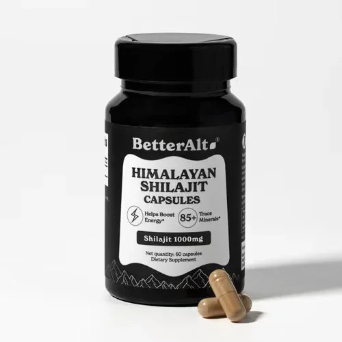 Betteralt Shilajit for Energy – 1000 mg – 60 Capsules