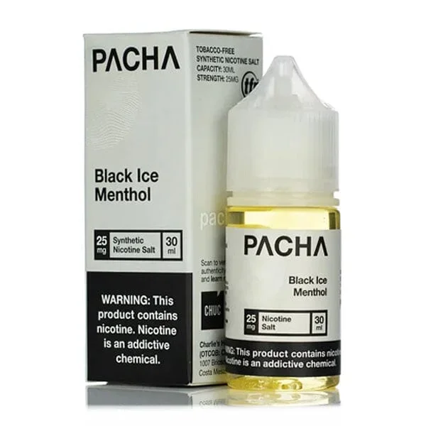 Black Ice Menthol by Pachamama Salts TFN Series E-Liquid 30mL (Salt Nic)