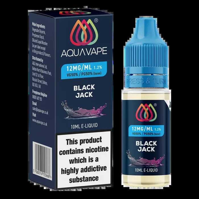 Black Jack E-Liquid by Aquavape – 10ml