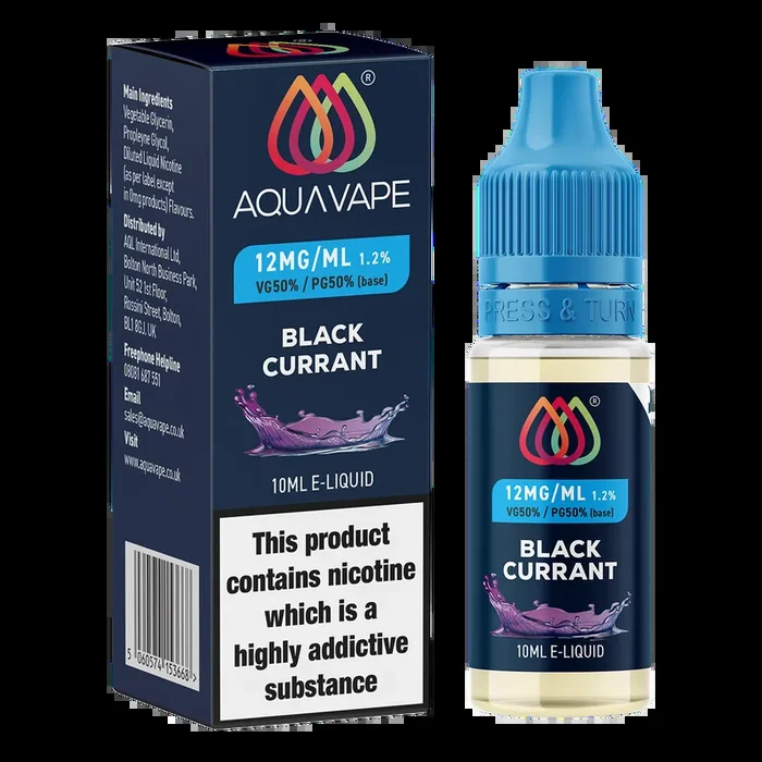 Blackcurrant E-Liquid by Aquavape – 10ml