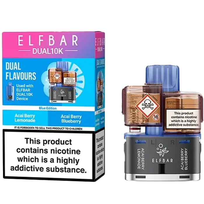 Blue Edition Pre-filled Pods By ElfBar 10K Dual