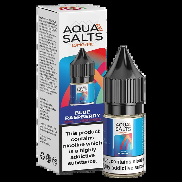 Blue Raspberry Nic Salt by Aqua Salts 10ml