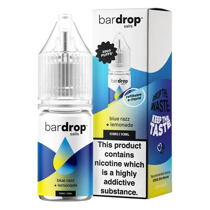 Blue Razz Lemonade 10ml Nic Salt By Bar Drop Salts