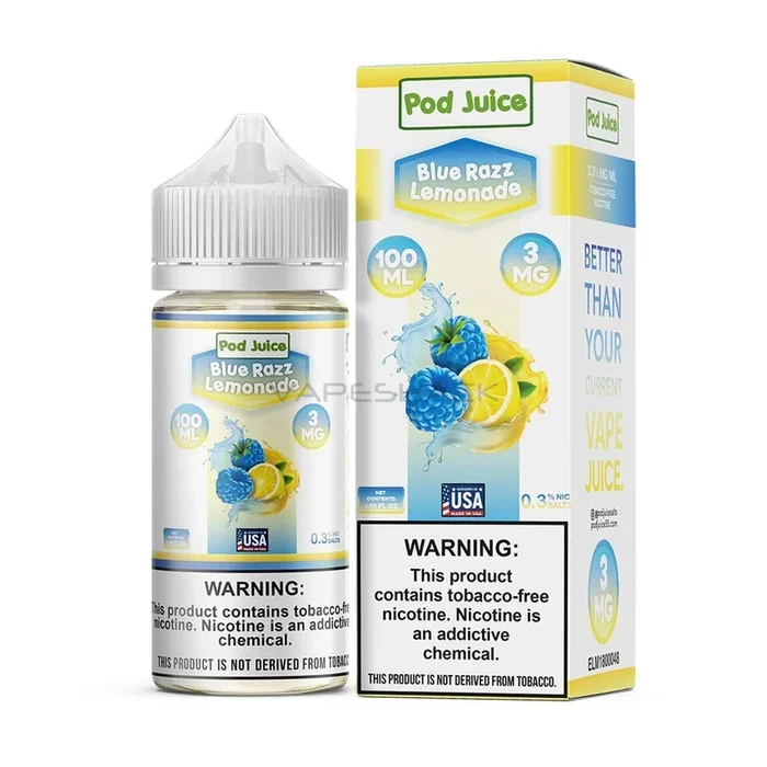 Blue Razz Lemonade Freeze – Pod Juice E-Liquid – 100ML