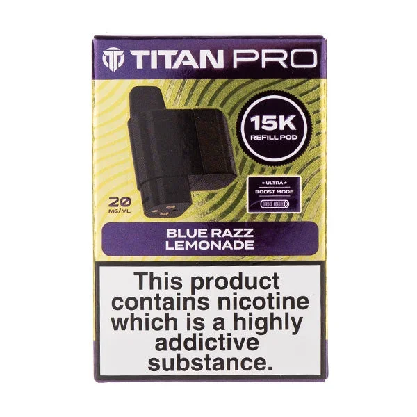Blue Razz Lemonade Pro 15K Prefilled Pod + Refill by Titan