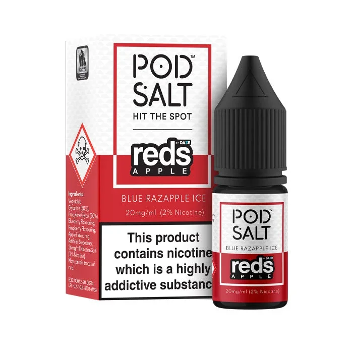 Blue Razzapple Ice Nicotine Salt by Pod Salt & Reds Apple Fusions