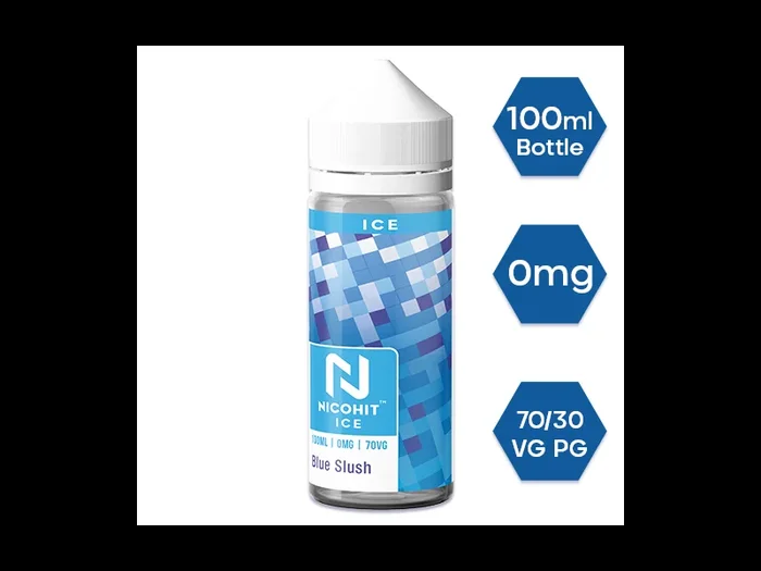 BLUE SLUSH E LIQUID BY NICOHIT – ICE 100ML 70VG