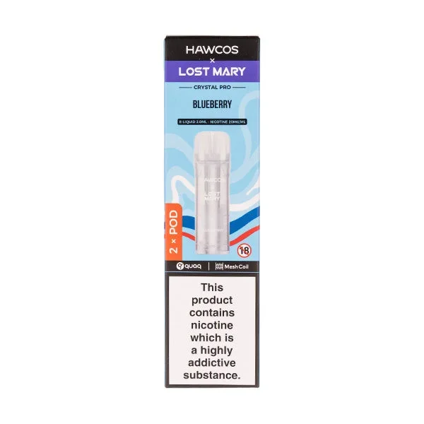 Blueberry Crystal Pro Prefilled Pods by Hawcos x Lost Mary