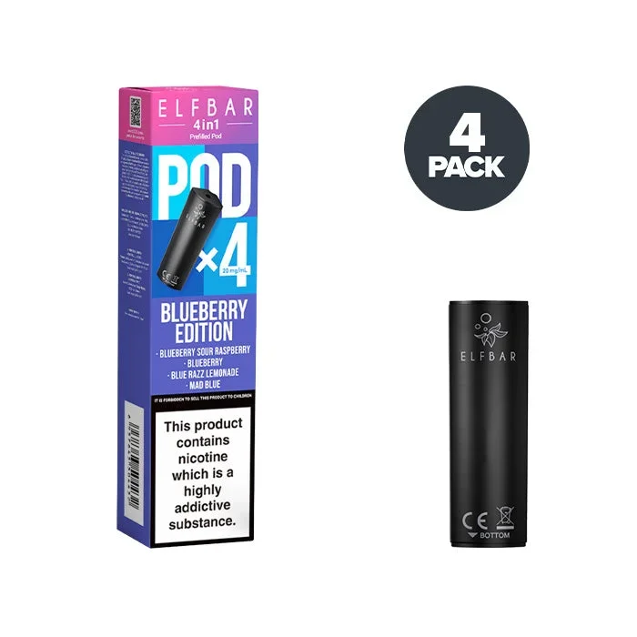 Blueberry Edition Elf Bar 4 in 1 Prefilled Pods