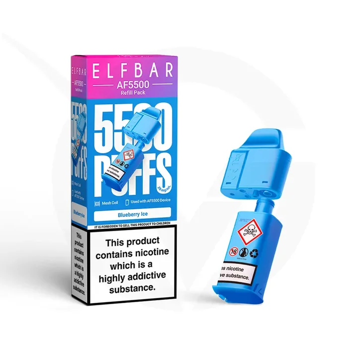 Blueberry Ice Elf Bar AF5500 Refill Pods