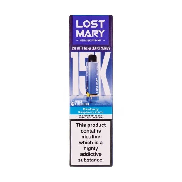 Blueberry Raspberry Gami Nera 15k Prefilled Pod + Refill by Lost Mary