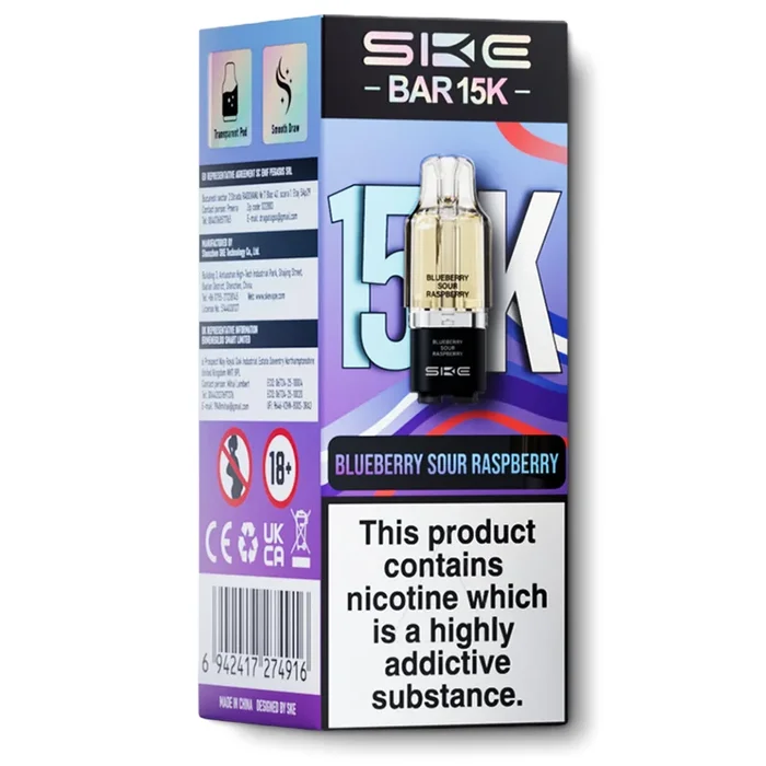 Blueberry Sour Raspberry by SKE Bar 15K