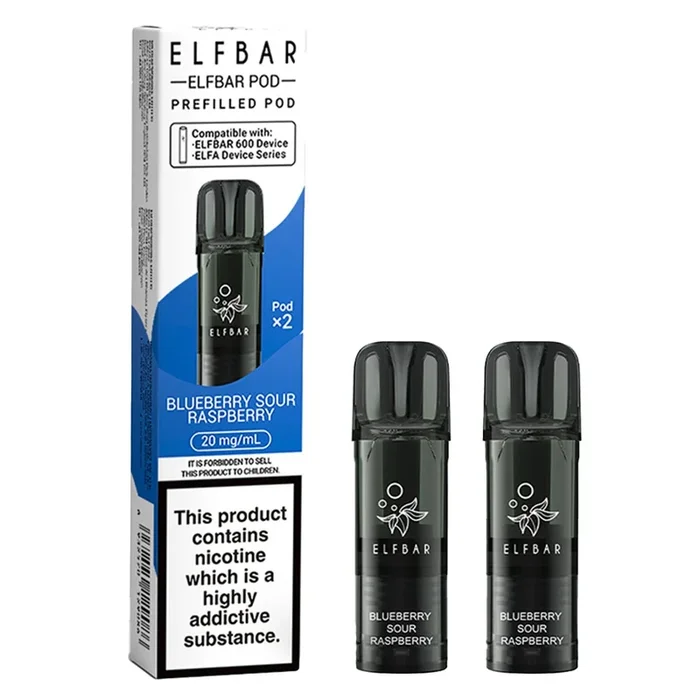 Blueberry Sour Raspberry Prefilled Pod by Elf Bar 600