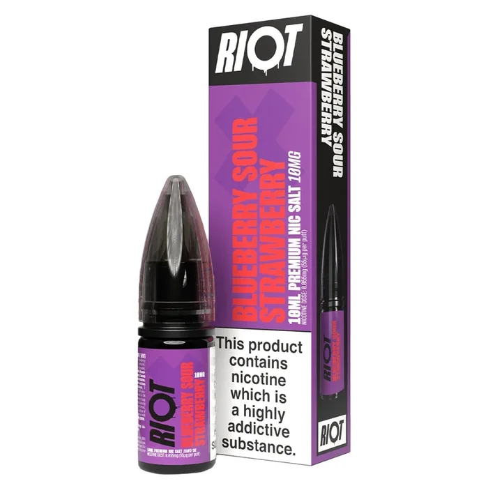 Blueberry Sour Strawberry Riot X 10ml Nic Salt By Riot Squad