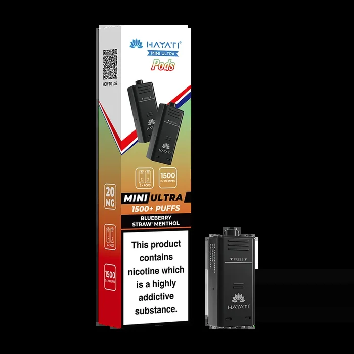 Blueberry Straw’ Menthol Hayati Mini Ultra Refill Pack