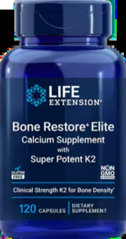 Bone Restore Elite with Super Potent K2 Calcium Supplement 120 Capsules