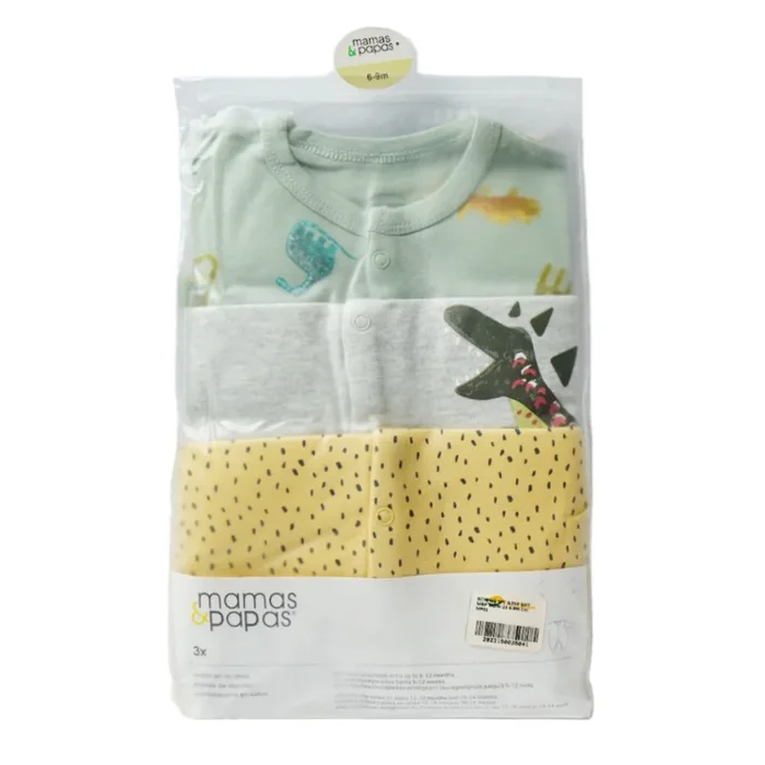 BOYS L/S 3PC SLEEP SUIT M&P MDW-23 6-9M CHI MP01