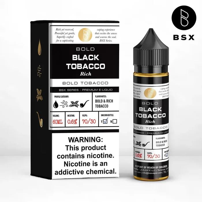 BSX Vapor BSX Series – Black Tobacco – 60ML E-Liquid