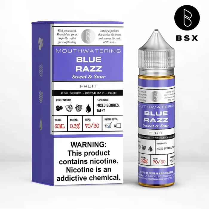 BSX Vapor BSX Series – Blue Razz – 60ML E-Liquid