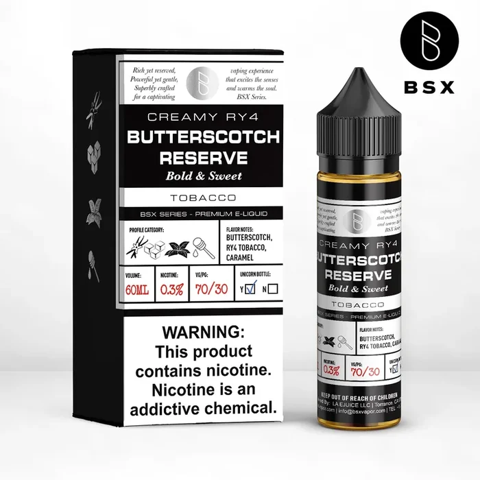 BSX Vapor BSX Series – Butterscotch Reserve – 60ML E-Liquid