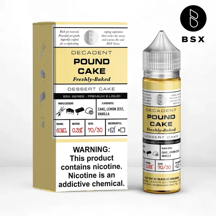 BSX Vapor BSX Series – Pound Cake – 60ML E-Liquid