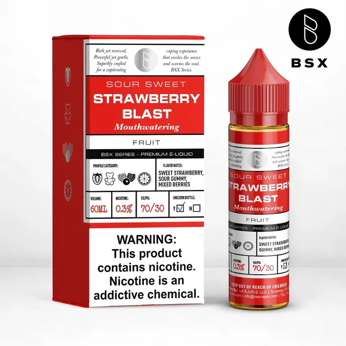 BSX Vapor BSX Series – Strawberry Blast – 60ML E-Liquid