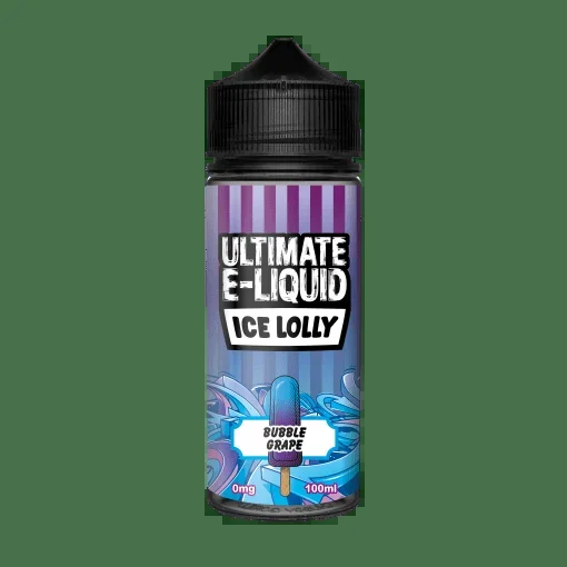 BUBBLE GRAPE E LIQUID BY ULTIMATE E-LIQUID – ICE LOLLY 100ML 70VG