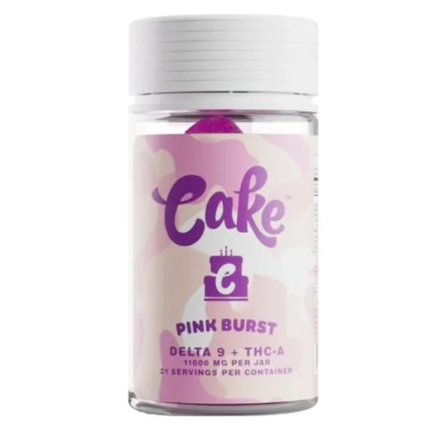 Cake Delta 9 + THC-A Pink Burst Gummies – 11,000mg