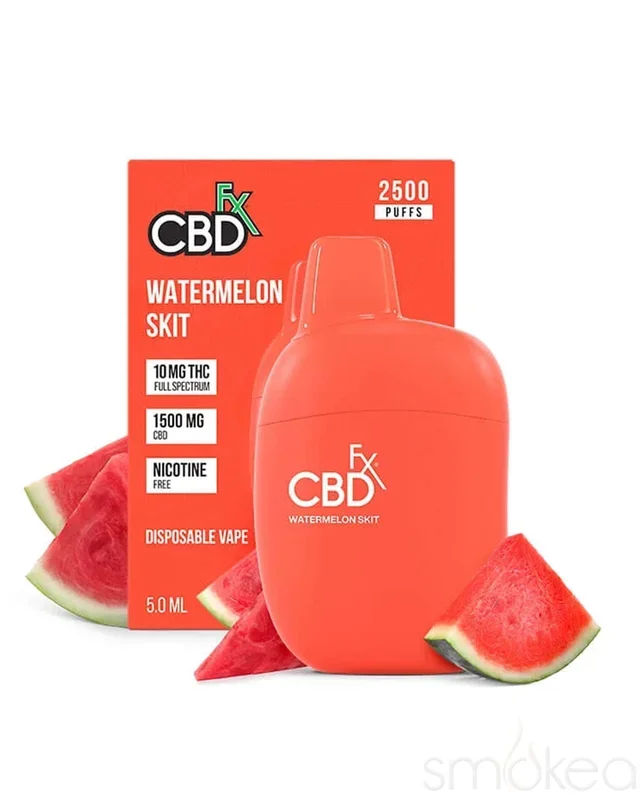 CBDfx 1500mg CBD + 10mg THC Disposable Vape Pen – Watermelon Skit