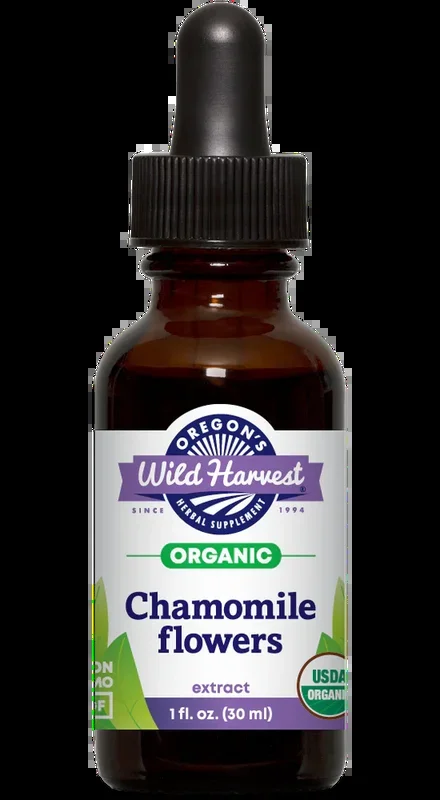Chamomile Flowers Organic Extract 1 oz.