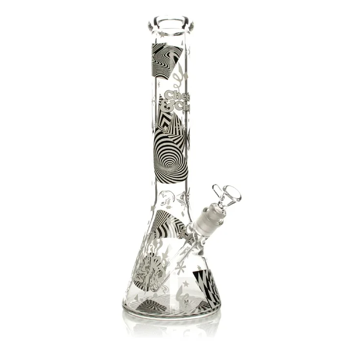 Cheech & Chong Optical Illusion GITD Bong – 15in